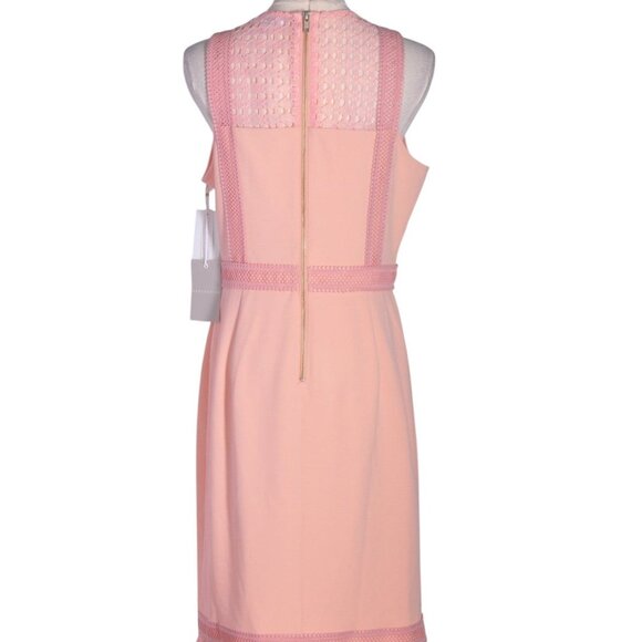 NWT Chelsea Sleeveless Sheath Dress Pink/Cream - Picture 2 of 2
